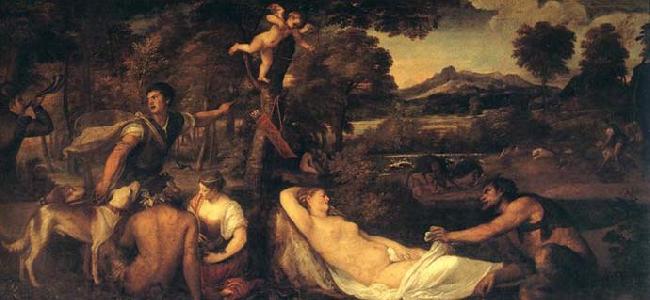 TIZIANO Vecellio Jupiter and Anthiope oil painting image